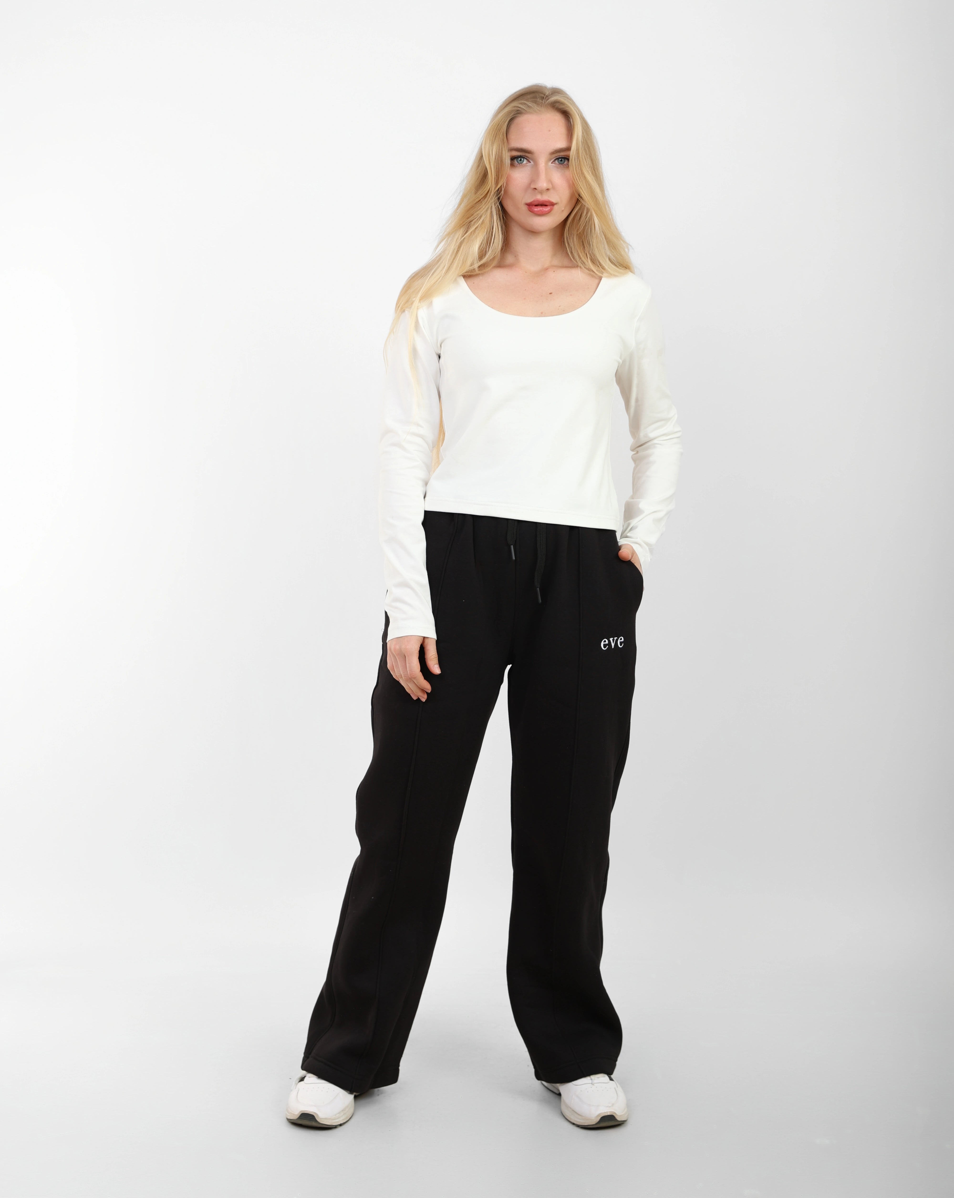 Crew Wide Neck Long Sleeve