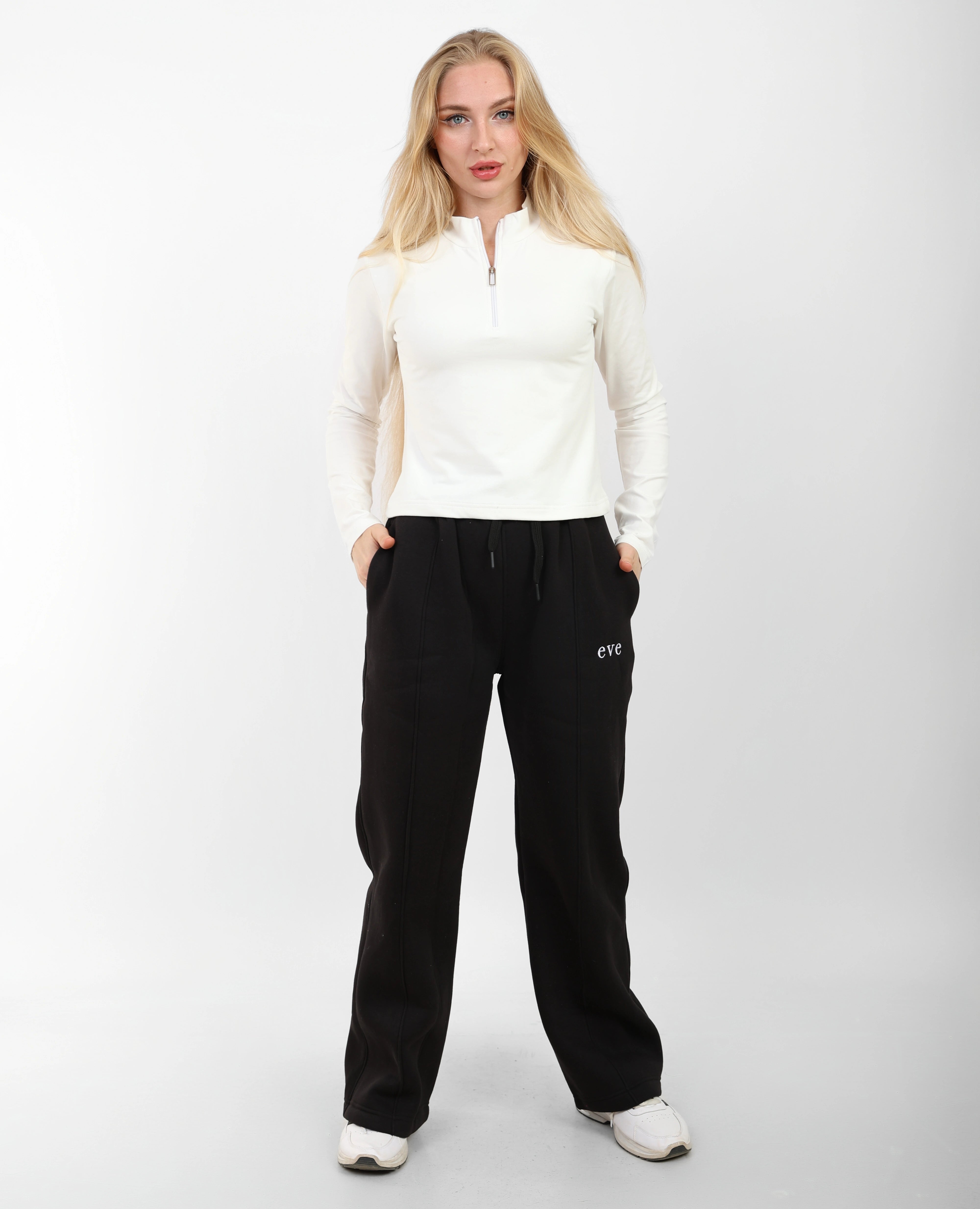 High Neck ¼ Zipper Long Sleeve