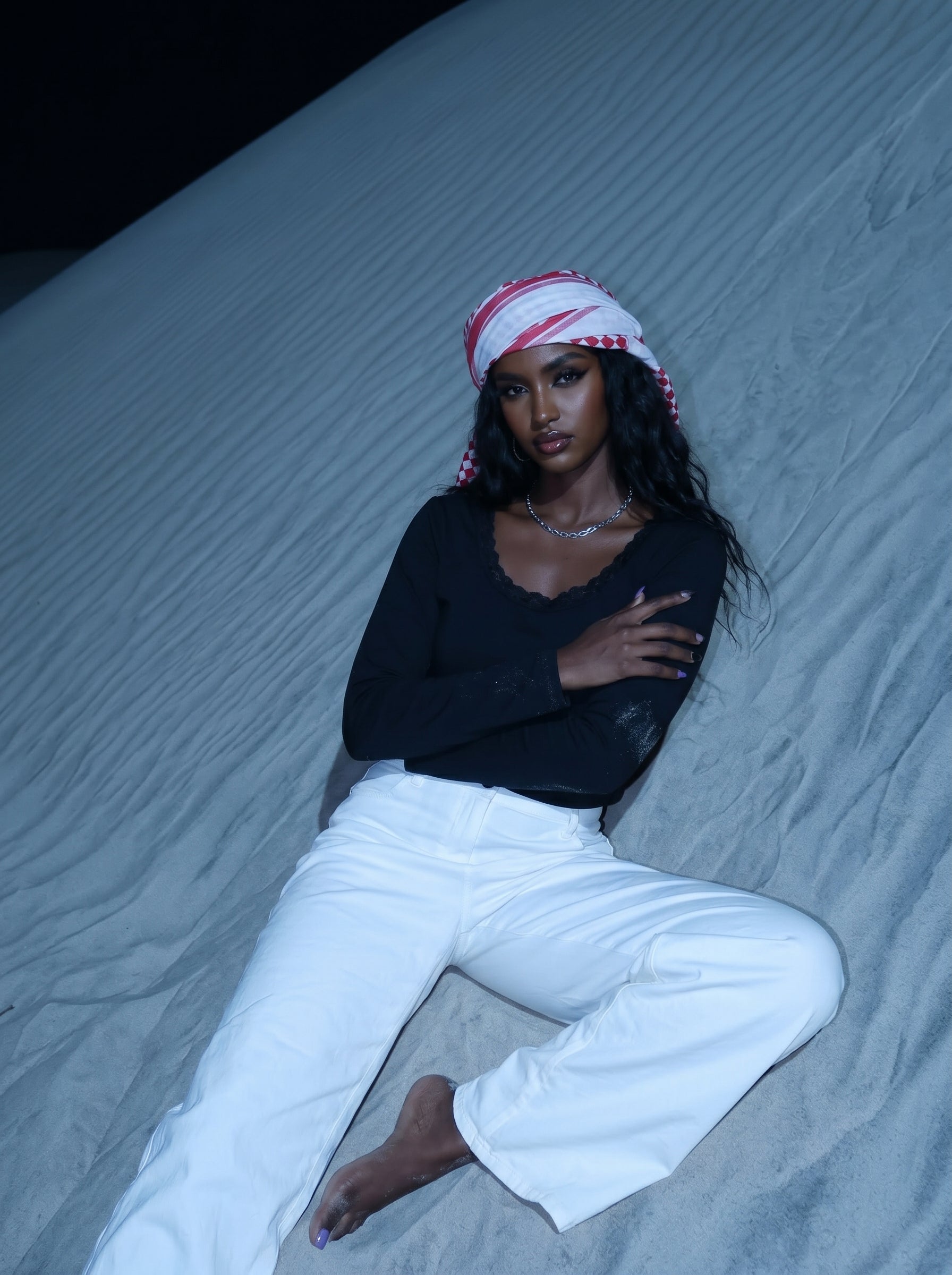 Lace Crew Neck Long Sleeve