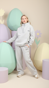 Everyday Quarter Zipper Suit Oversized